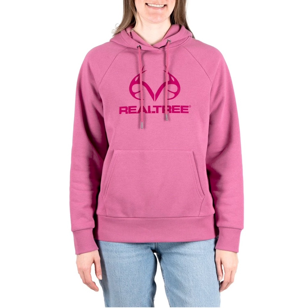 Realtree Women’s Pink Pullover Hoodie Sweatshirt Size Medium NWT